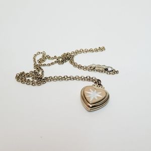 Petite Beautiful Starburst Heart Locket Necklace